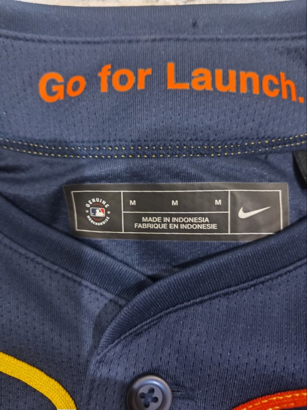 Nike Houston Astros Space City Connect Jersey Men's Medium Blank - Picture 3 of 5